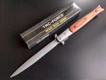 Tac-Force Wood ' Speedster ' Huge Classic Big Boy Stiletto Pocket Knife 12.5″ - TF-540RD - Image 4