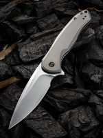 WE Knife Co. Kitefin Grey Titanium pocket knife - 2001H