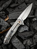 WE Knife Co. Kitefin Grey Titanium pocket knife - 2001H - Image 3