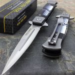 Tac-Force Punisher Skull Design Stiletto Pocket Knife - TF-598P