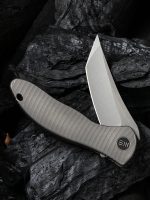 WE Knife Co. Mini Synergy Tanto Knife Gray Titanium (3" Stonewash) - 2012A - Image 3
