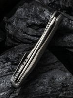 WE Knife Co. Mini Synergy Tanto Knife Gray Titanium (3" Stonewash) - 2012A - Image 6