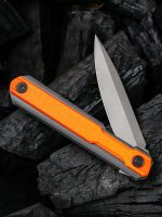 WE Knife Co. Peer Flipper Knife Gray Ti w/ Orange - 2015A - Image 2