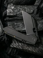 WeKnife Company 19072-2 Seth and Teryl Todd Roxi 3 Front Flipper Knife 3.14" S35VN Black Stonewashed Blade, Black Stonewashed Titanium Handles - Image 3