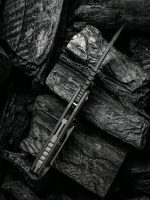 WeKnife Company 19072-2 Seth and Teryl Todd Roxi 3 Front Flipper Knife 3.14" S35VN Black Stonewashed Blade, Black Stonewashed Titanium Handles - Image 7