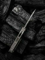 WeKnife Company 19072-1 Seth and Teryl Todd Roxi 3 Front Flipper Knife 3.14" S35VN Stonewashed Blade, Grey Titanium Handles - Image 8