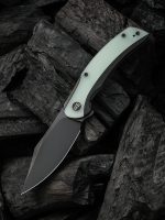 WE Knife Co. Snick Frame Lock Knife Black Ti/Natural Jade G-10 (3.5" Black SW)