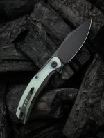 WE Knife Co. Snick Frame Lock Knife Black Ti/Natural Jade G-10 (3.5" Black SW) - Image 2
