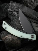 WE Knife Co. Snick Frame Lock Knife Black Ti/Natural Jade G-10 (3.5" Black SW) - Image 3
