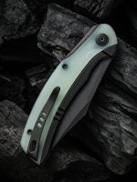 WE Knife Co. Snick Frame Lock Knife Black Ti/Natural Jade G-10 (3.5" Black SW) - Image 5