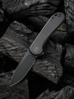 WE Knife Company Elementum Black Titanium Handle Black Stonewashed CPM 20CV Blade WE18062X-3