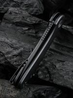 WE Knife Company Elementum Black Titanium Handle Black Stonewashed CPM 20CV Blade WE18062X-3 - Image 3