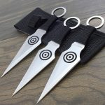 Perfect Point PP-028-3BK Throwing Knife Set with Three Knives, Silver Blades, Black Cord-Wrapped Handles, 6-1/2-Inch Overall - Image 2