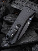 We Knife Company Ben Petersen Banter Folding Knife 2.9" S35VN Black Stonewashed Spear Point Blade, Black G10 Handles - 2004B - Image 9