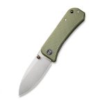 We Knife Company Ben Petersen Banter Folding Knife 2.9" S35VN Stonewashed Spear Point Blade, OD Green G10 Handles - 2004D - Image 2