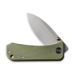 We Knife Company Ben Petersen Banter Folding Knife 2.9" S35VN Stonewashed Spear Point Blade, OD Green G10 Handles - 2004D - Image 3
