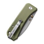 We Knife Company Ben Petersen Banter Folding Knife 2.9" S35VN Stonewashed Spear Point Blade, OD Green G10 Handles - 2004D - Image 6