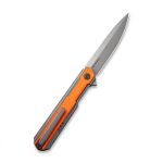 WE Knife Co. Peer Flipper Knife Gray Ti w/ Orange - 2015A - Image 10