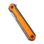 WE Knife Co. Peer Flipper Knife Gray Ti w/ Orange - 2015A - Image 12