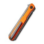 WE Knife Co. Peer Flipper Knife Gray Ti w/ Orange - 2015A - Image 13