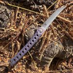 DEFCON JK Series 9″ 10Cr15CoMov Damascus - Titanium Handle - Katana Series - TF4406-2 - Image 2