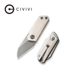 CIVIVI Ki-V Slip Joint Ivory G10 Handle (1.55" Silver Bead Blasted 9Cr18MoV Blade) C2108C