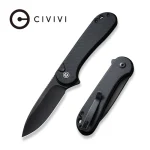CIVIVI Button Lock Elementum II Knife Black G10 Handle (2.96" Black Stonewashed Nitro-V Blade) C18062P-1 -