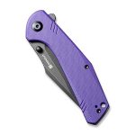 SENCUT Actium Flipper Knife Purple G10 Handle (3.46’’ Black Stonewashed D2) SA02D - Image 4