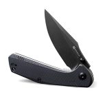 SENCUT Actium Flipper Knife Black G10 Handle (3.46’’ Black Stonewashed D2) SA02C - Image 6