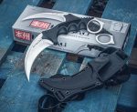 Silver Honshu Karambit With Shoulder Harness Sheath - UC2977 - Image 6