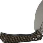 S-TEC Axel Lock EDC Folding Pocket Knife with Carbon Fiber Gold Weave Inlay Handle & D2 Steel Blade - Series 2 (TS023) - Image 25
