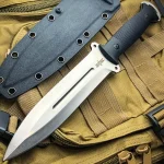 S-TEC Tactical Hunting Fixed Blade " The Dagger " G10 Composite Handle Throwing Knife w/ Kydex Sheath - T22010
