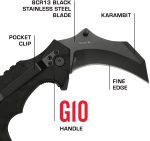 TAC FORCE EVOLUTION - FLIPPER ASSISTED OPENING KARAMBIT KNIFE - TFE-A021-BK - Image 7
