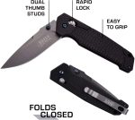 Elite Tactical Black G-10 Folding Knife - ET-1016D - Image 2