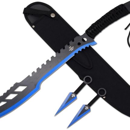 Snake Eye Tactical Ninja Fantasy Sword and Kunai Throwing-Knife Set Includes Nylon Sheath - SE-1715-5
