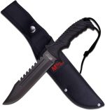 MTECH SAW-BACK CLIP POINT ALL PURPOSE BOWIE KNIFE – MT-20-57BK. - Image 7