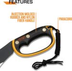 Elk Ridge - Outdoors Fixed Blade Machete - 20.5-in Overall, Black Stainless Steel Blade, Orange and Black Injection Moulded Handle with Lanyard, Nylon Sheath, Camping, Hunting, Survival - ER-280 - Image 3
