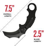TAC FORCE EVOLUTION - FLIPPER ASSISTED OPENING KARAMBIT KNIFE - TFE-A021-BK - Image 8