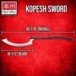 Honshu Khopesh Sword - Egyptian Blade and Sheath - 7Cr13 Stainless Steel Blade, Injection-Molded Nylon Handle - Length 45 1/8” - Image 3