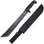 Snake Eye ' Monster' Machete ' W/ Heavy Duty Construction, Ergonomic Non-Slip Handle and Belt Sheath for Gardening, Bush-craft-Hunting and Outdoors - YML12-BK
