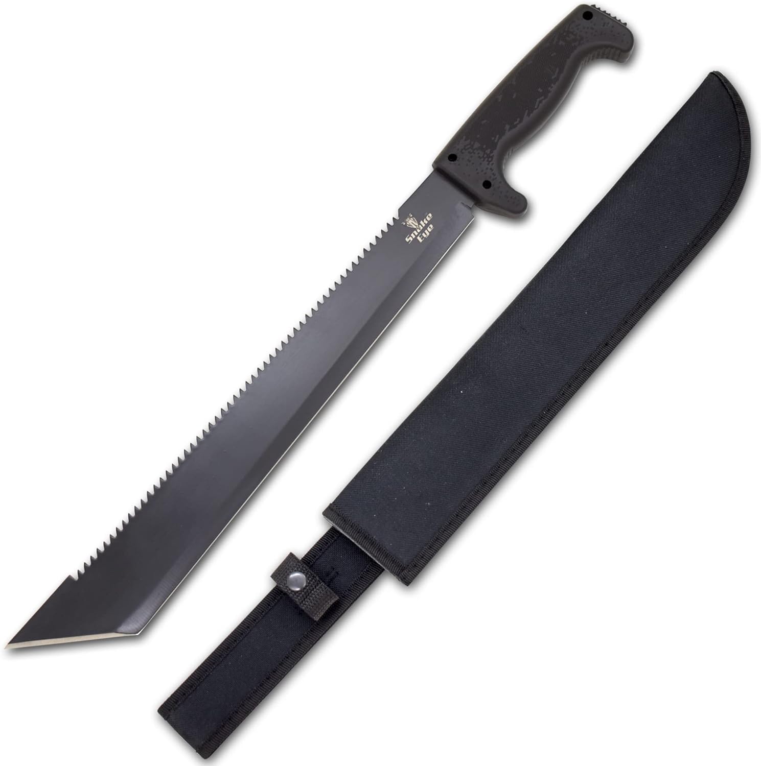 61ux6B8k+NL._AC_SL1500_ Snake Eye ' Monster' Machete ' W/ Heavy Duty Construction, Ergonomic Non-Slip Handle and Belt Sheath for Gardening, Bush-craft-Hunting and Outdoors - YML12-BK - Image 1