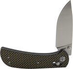 S-TEC Axel Lock EDC Folding Pocket Knife with Carbon Fiber Gold Weave Inlay Handle & D2 Steel Blade - Series 2 (TS022) - Image 14