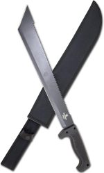 Snake Eye ' Monster' Machete ' W/ Heavy Duty Construction, Ergonomic Non-Slip Handle and Belt Sheath for Gardening, Bush-craft-Hunting and Outdoors - YML12-BK - Image 2