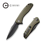CIVIVI Baklash Flipper Knife Micarta Handle (3.50" 9Cr18MoV Blade) - C801K