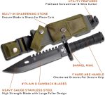 Snake Eye Tactical Bayonet Fixed Blade Survival Knife, 13-Inch Overall - THE REAL DEAL! - Image 2