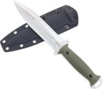 S-TEC Tactical Hunting Fixed Blade " The Dagger " G10 Green Composite Handle Throwing Knife w/ Kydex Sheath - T22010GN - Image 3