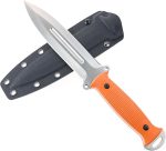 S-TEC Tactical Hunting Fixed Blade " The Dagger " G10 Orange Composite Handle Throwing Knife w/ Kydex Sheath - T22010DG - Image 6