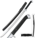 HONSHU BOSHIN KATANA - MODERN TACTICAL SAMURAI / NINJA SWORD - HAND FORGED 1060 CARBON STEEL - FULL TANG, FULLY FUNCTIONA - BLACK TPR, STEEL GUARD, POMMEL, LANYARD HOLE - UC3716