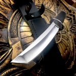 S-TEC 12 1/4? Tactical Tanto Fixed Blade w/ Rubber Handle - Image 3