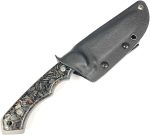 Defcon D2 Tool Steel Hunting Fixed Blade Knife I 4" Blade I w/ Kydex Sheath I Forged Carbon Fibre Resin Handle W/ Copper Flakes - TD007BK-1 - Image 2